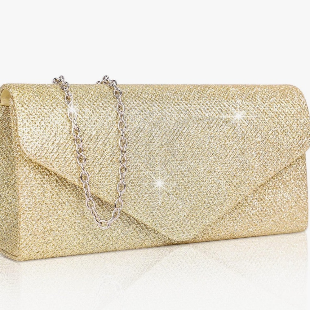 Clutch Purses for Women, Sparkly Sequin Envelope Clutch Evening Bag